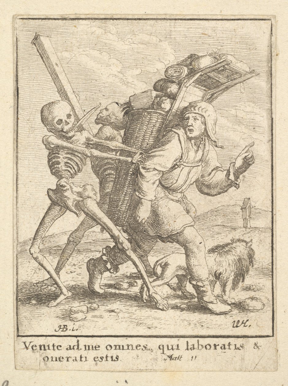 Pedlar, Kuolemantanssista, 1651. tekijältä Wenceslaus Hollar