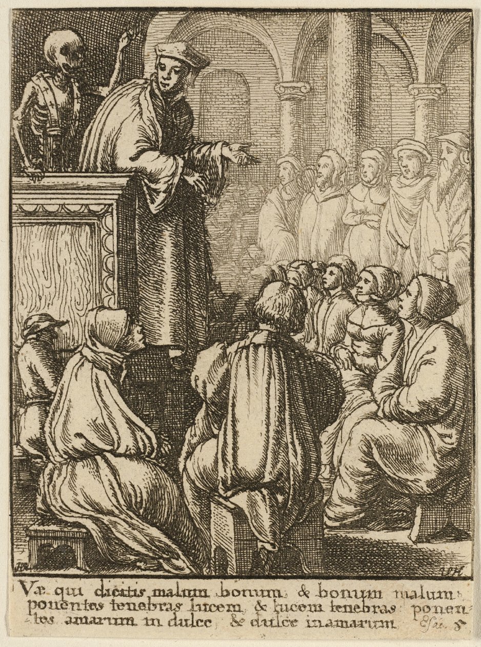 Saarnaaja ja kuolema tekijältä Wenceslaus Hollar