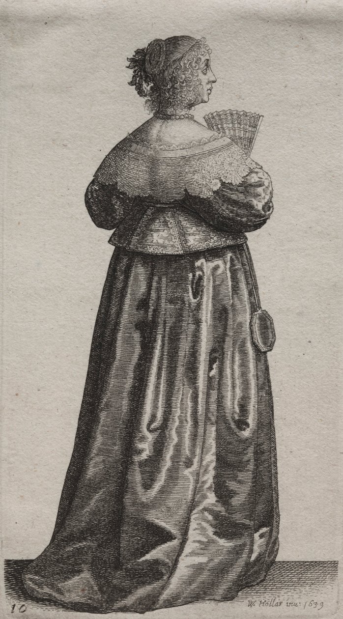 Englantilaisten naisten useat tavat, aatelista maalaisnaisiin..., 1639. tekijältä Wenceslaus Hollar