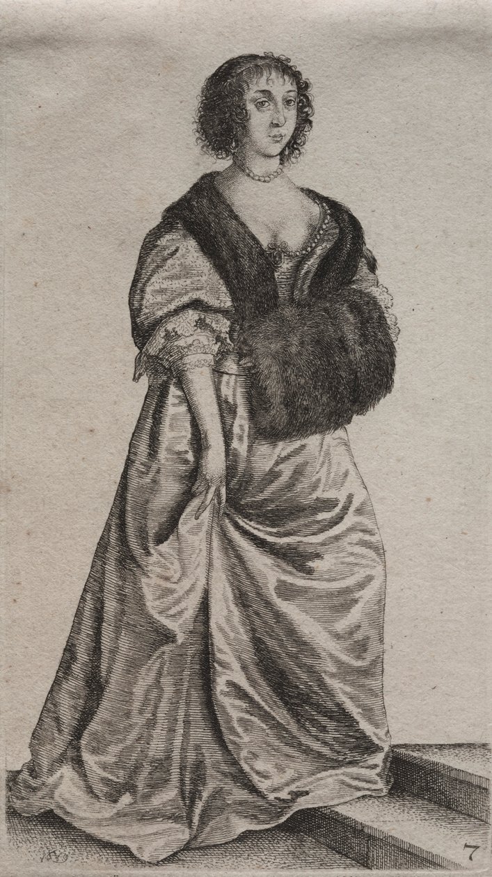 Englantilaisten naisten useat tavat, aatelista maalaisnaisiin, 1639. tekijältä Wenceslaus Hollar