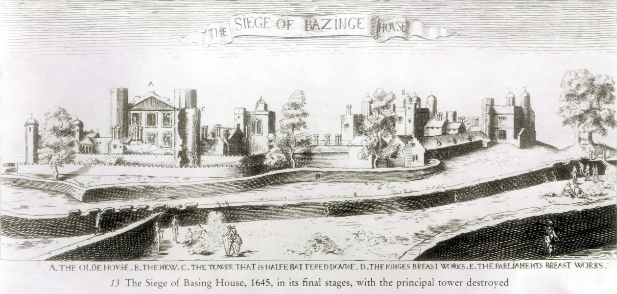 Basing Housen piiritys, 1645 tekijältä Wenceslaus Hollar