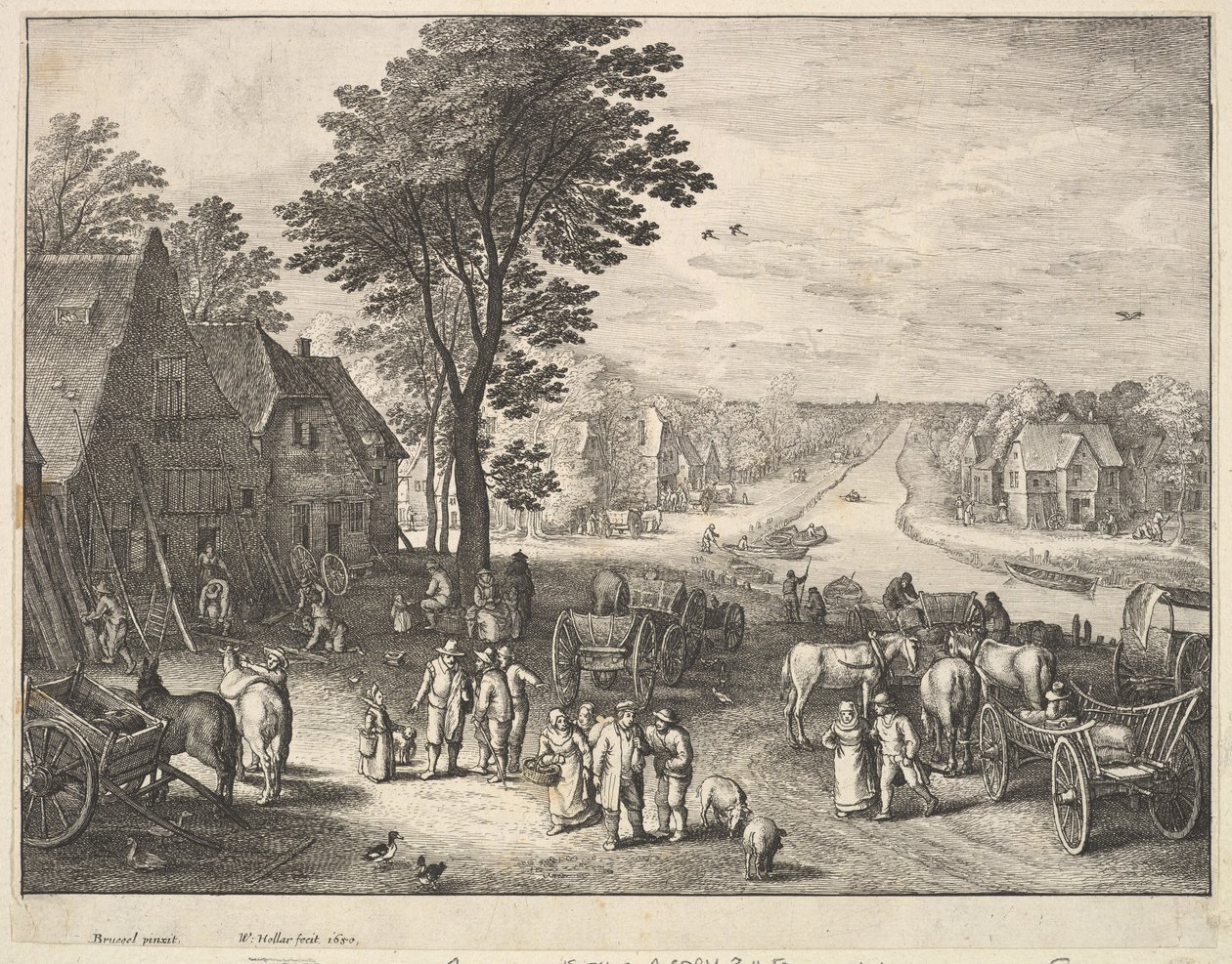 Suora kanava, 1650. tekijältä Wenceslaus Hollar