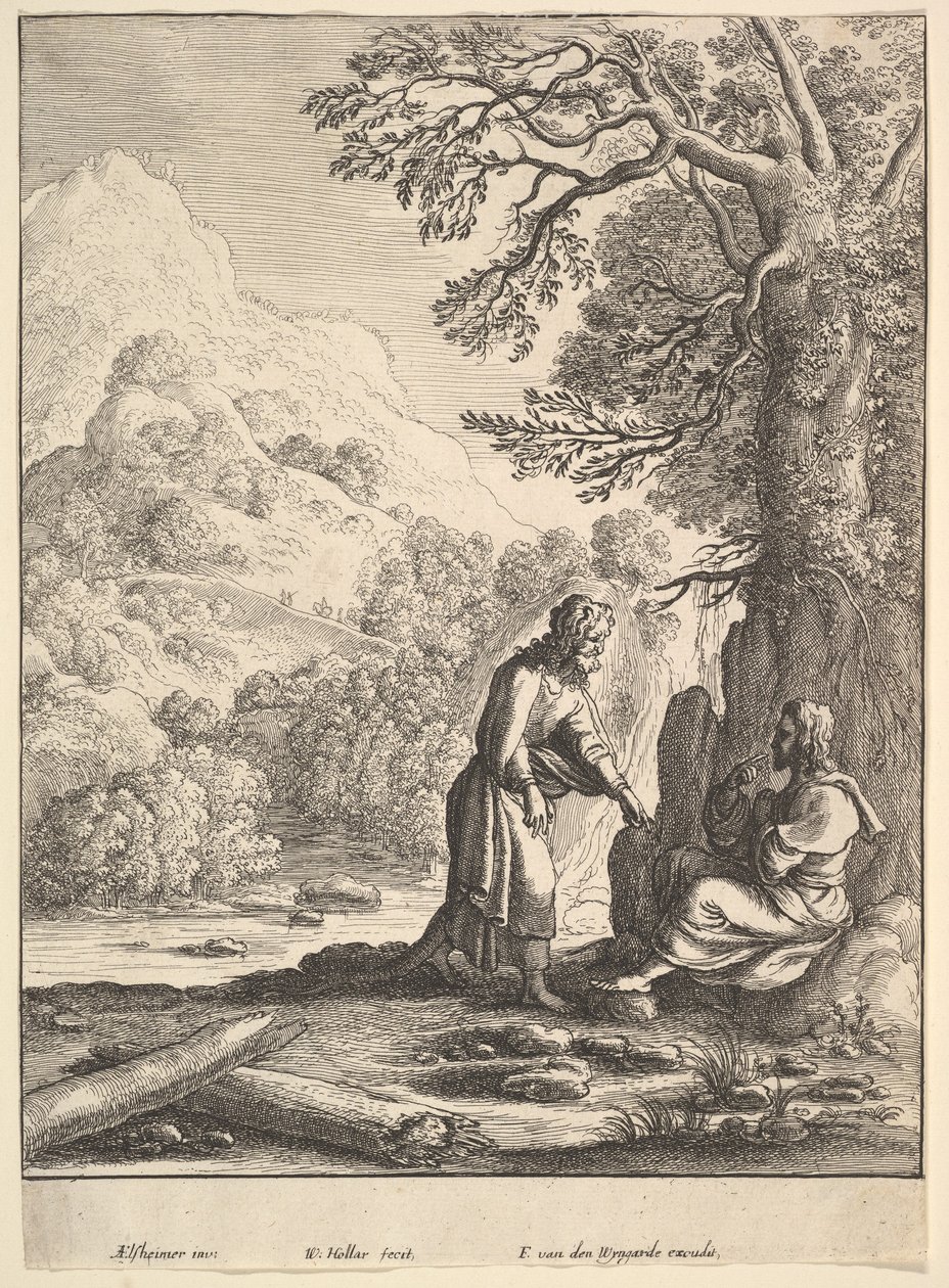 Kiusaus, 1625-77. tekijältä Wenceslaus Hollar