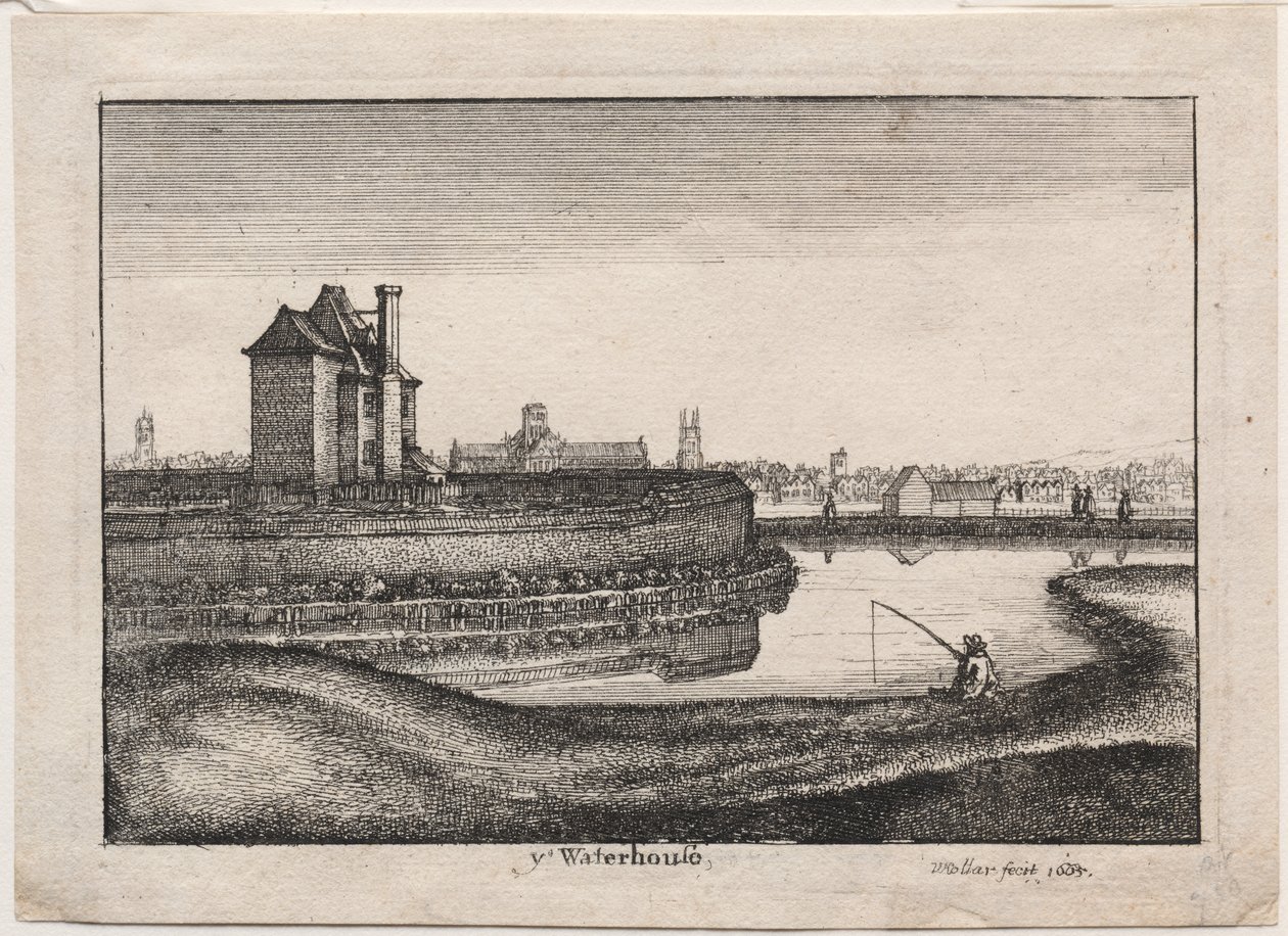 Vesitalo, 1665. tekijältä Wenceslaus Hollar