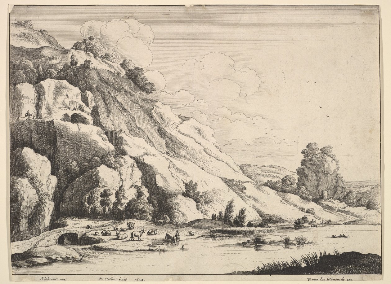 Kivisilta, 1649. tekijältä Wenceslaus Hollar