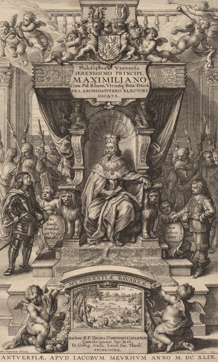 Nimilehti Philosophia Universialle, 1649. tekijältä Wenceslaus Hollar
