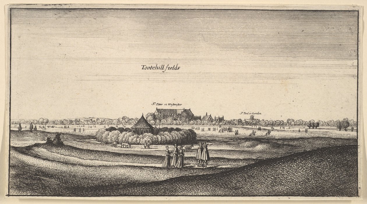 Tootekukkulan kentät... Esite, 1625-77 tekijältä Wenceslaus Hollar