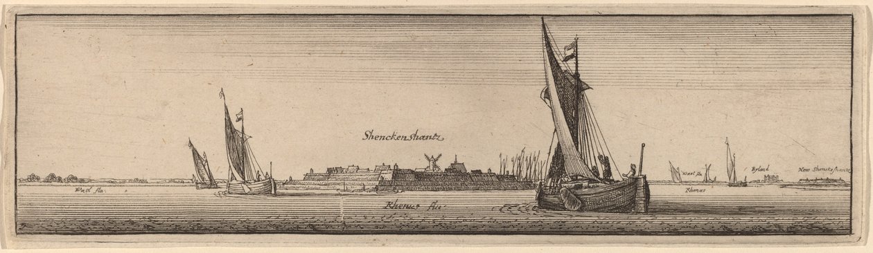 Näkymä Shenckenschantzille tekijältä Wenceslaus Hollar