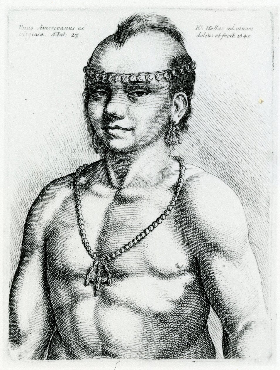 Virginian intiaani, 1645 tekijältä Wenceslaus Hollar