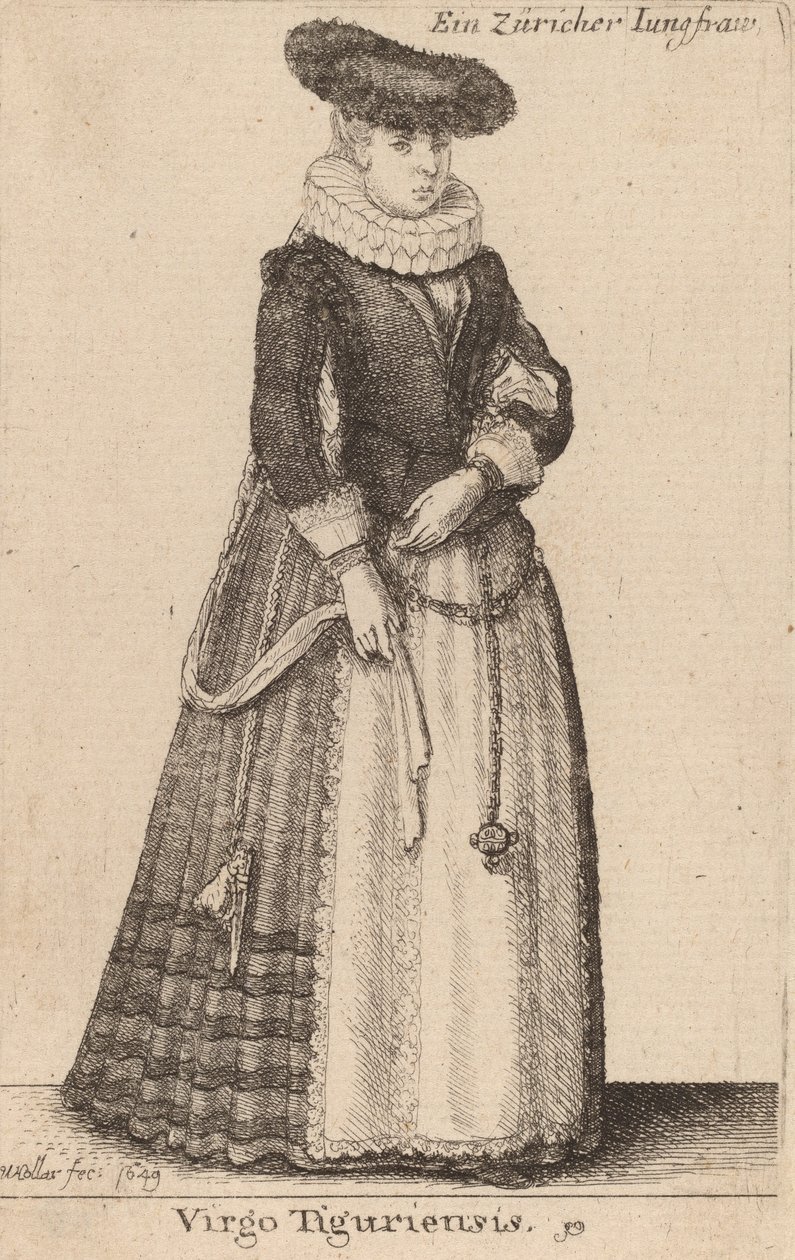 Neitsyt Tiguriensis, 1649. tekijältä Wenceslaus Hollar