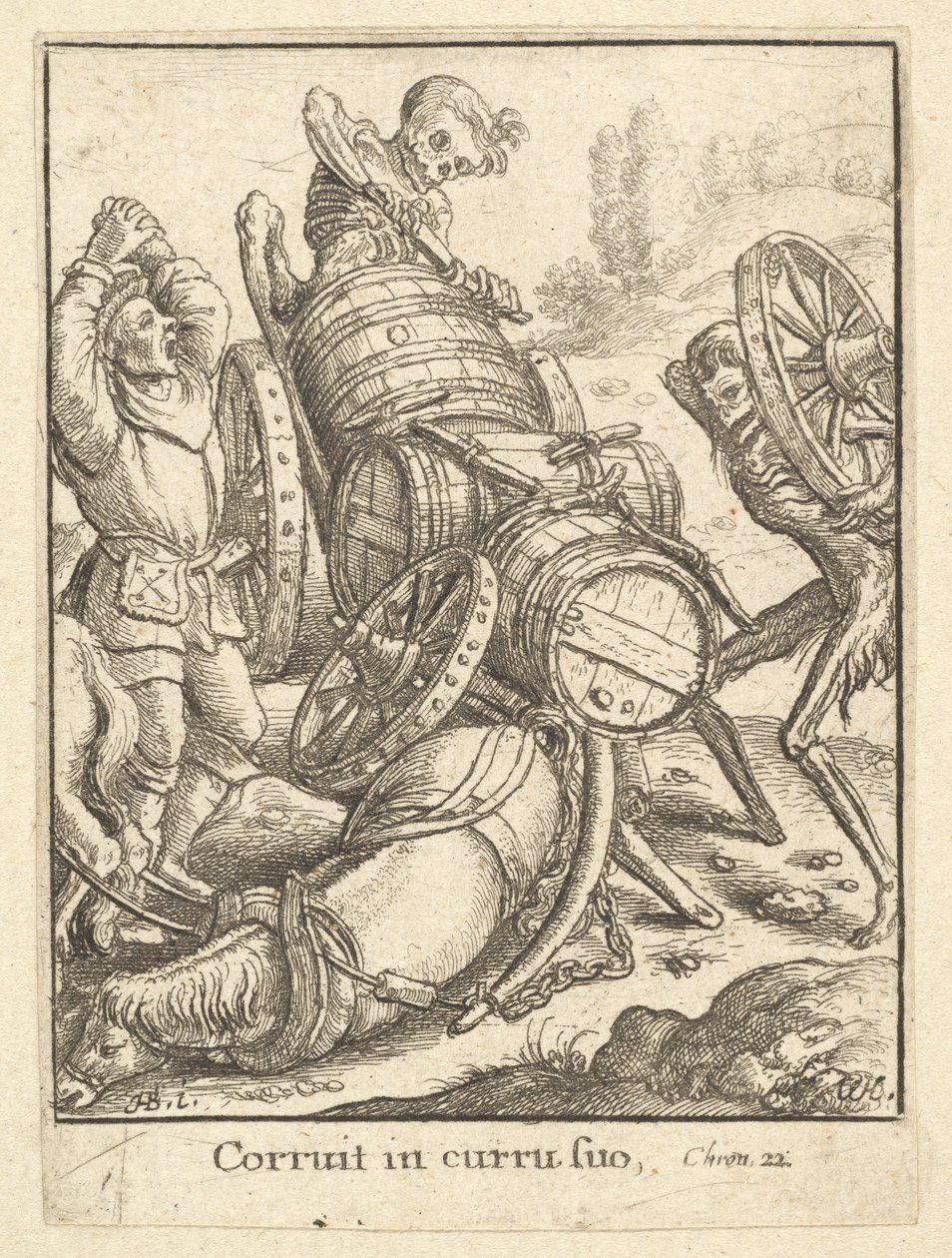 Waggoner, Kuolemantanssista, 1651. tekijältä Wenceslaus Hollar