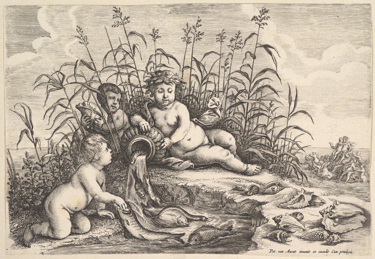 Water The Four Elements, n. 1647. tekijältä Wenceslaus Hollar