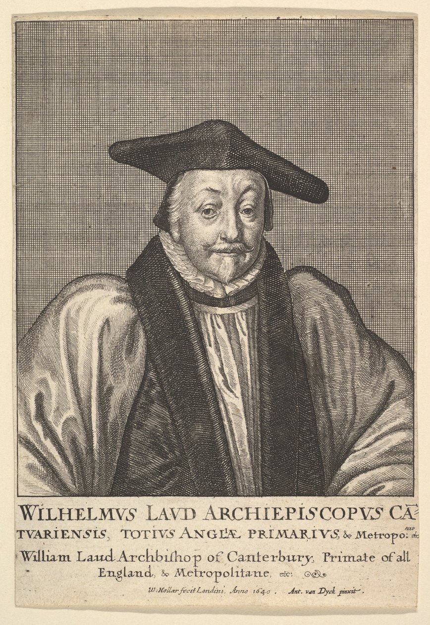 William Laud, Canterburyn arkkipiispa, 1641. tekijältä Wenceslaus Hollar