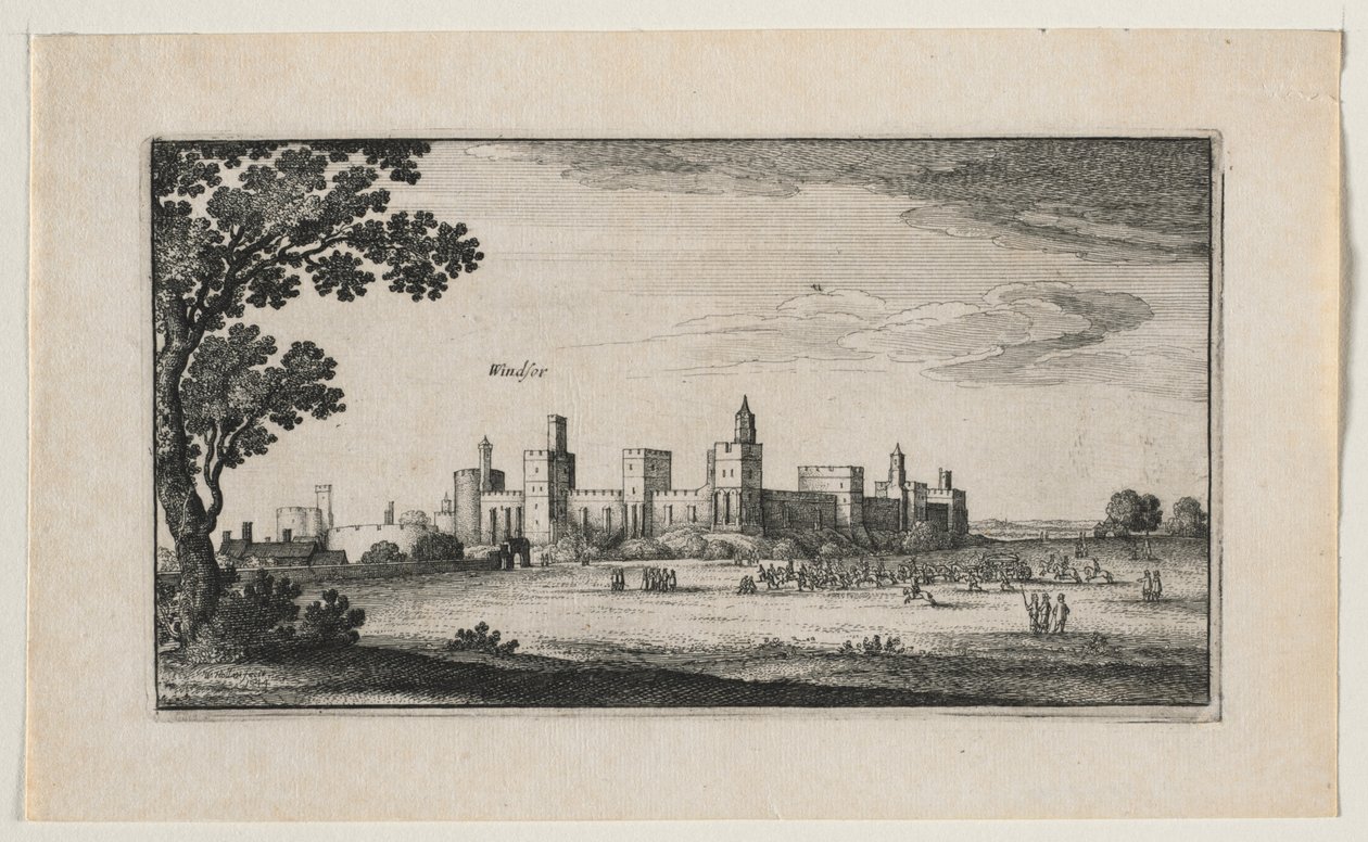 Windsorin linna kaakosta tekijältä Wenceslaus Hollar