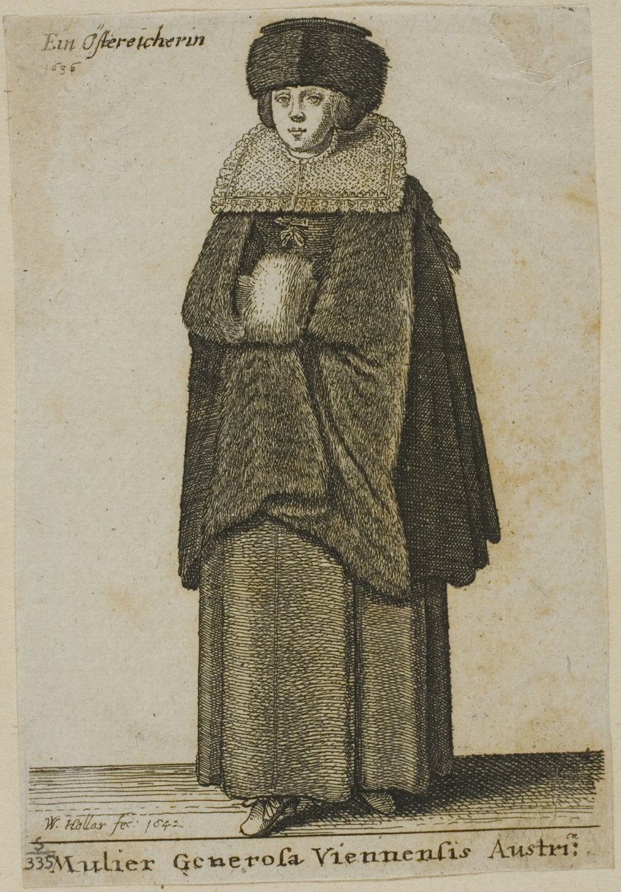 Nainen Wienistä tekijältä Wenceslaus Hollar