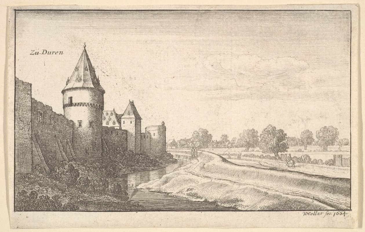 Zu Düren, teoksesta ”European Views” tekijältä Wenceslaus Hollar