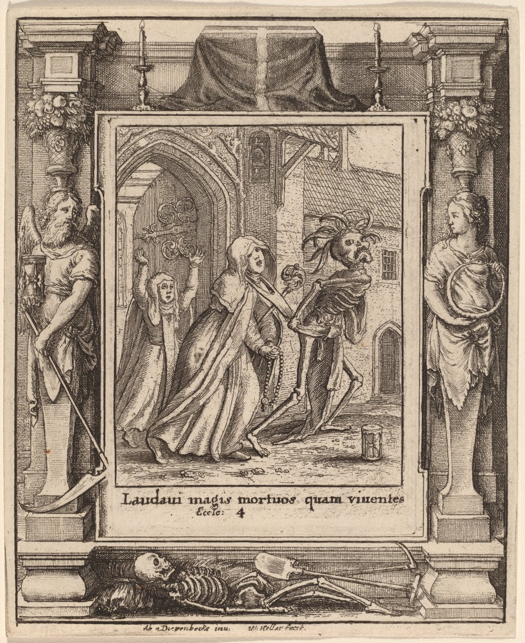 Abbedissa tekijältä Wenceslaus Hollar after Hans Holbein the Younger after Abraham van Diepenbeeck