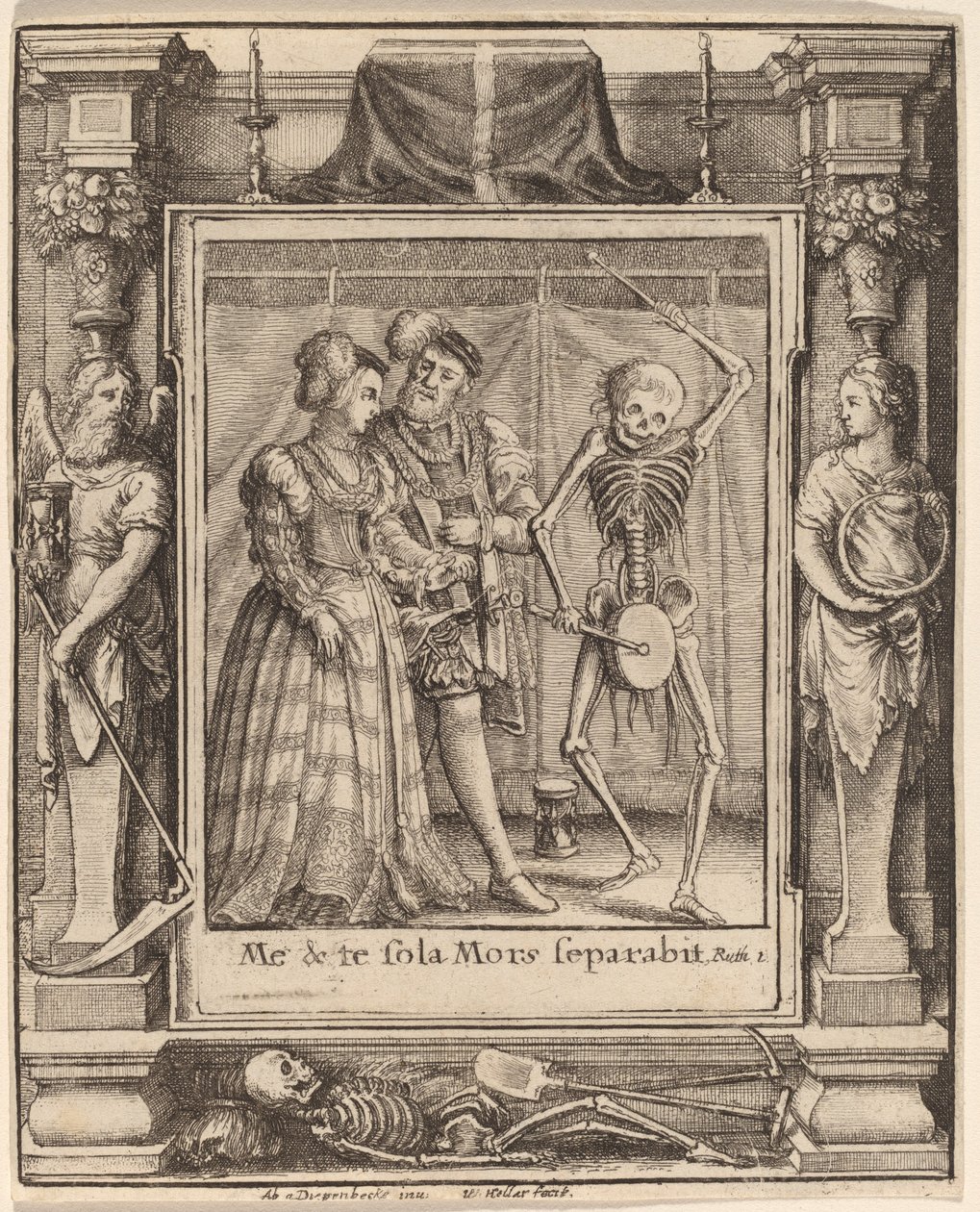 Morsiuspari tekijältä Wenceslaus Hollar after Hans Holbein the Younger after Abraham van Diepenbeeck