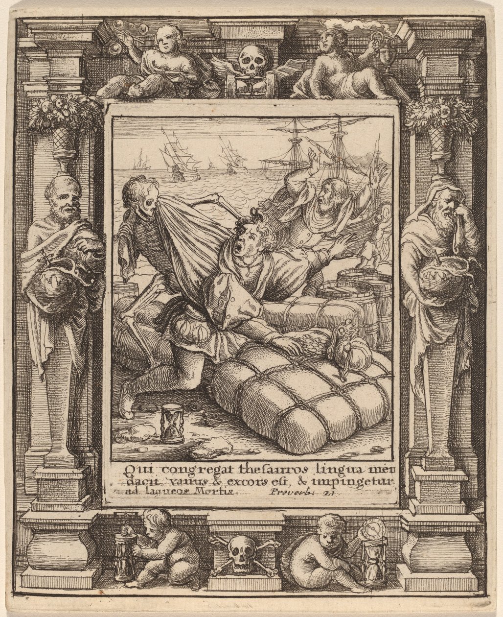 Mercantil finlandès tekijältä Wenceslaus Hollar after Hans Holbein the Younger after Abraham van Diepenbeeck