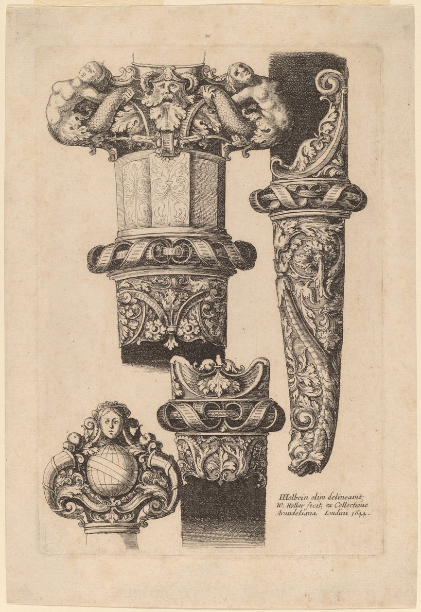 Koriste tikariin ja huotraan tekijältä Wenceslaus Hollar after Hans Holbein the Younger