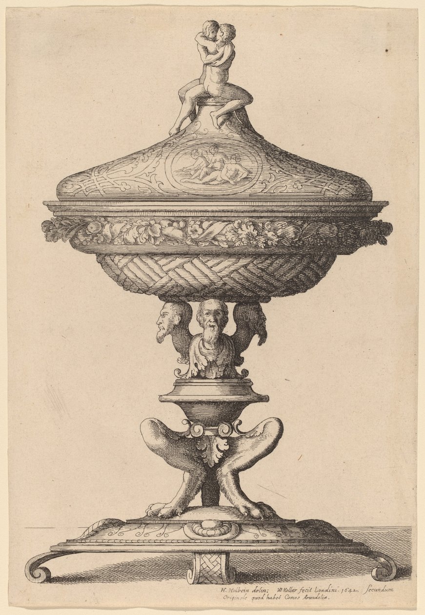 Koristeellinen pikari tekijältä Wenceslaus Hollar after Hans Holbein the Younger
