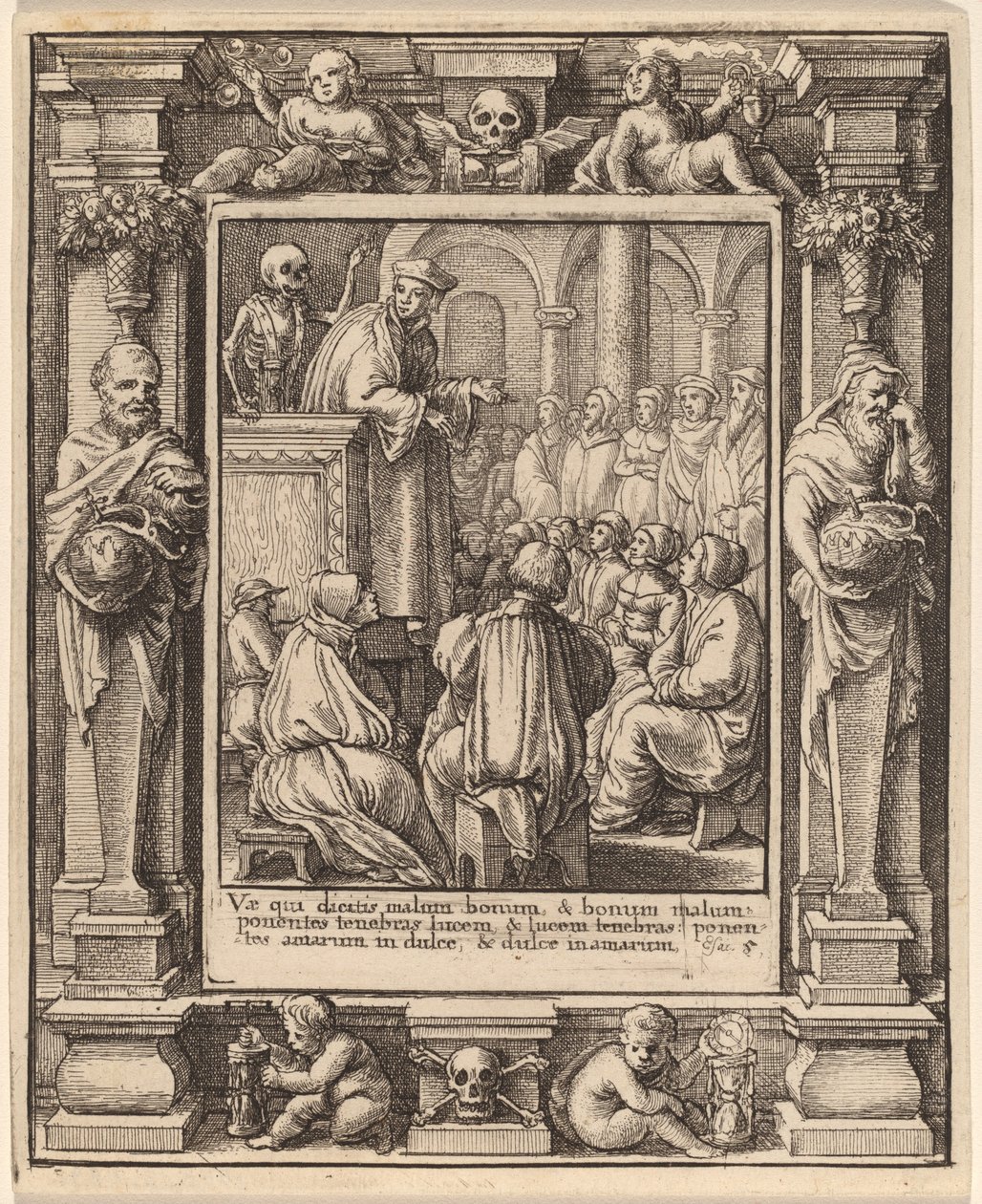 Saarnaaja tekijältä Wenceslaus Hollar after Hans Holbein the Younger after Abraham van Diepenbeeck
