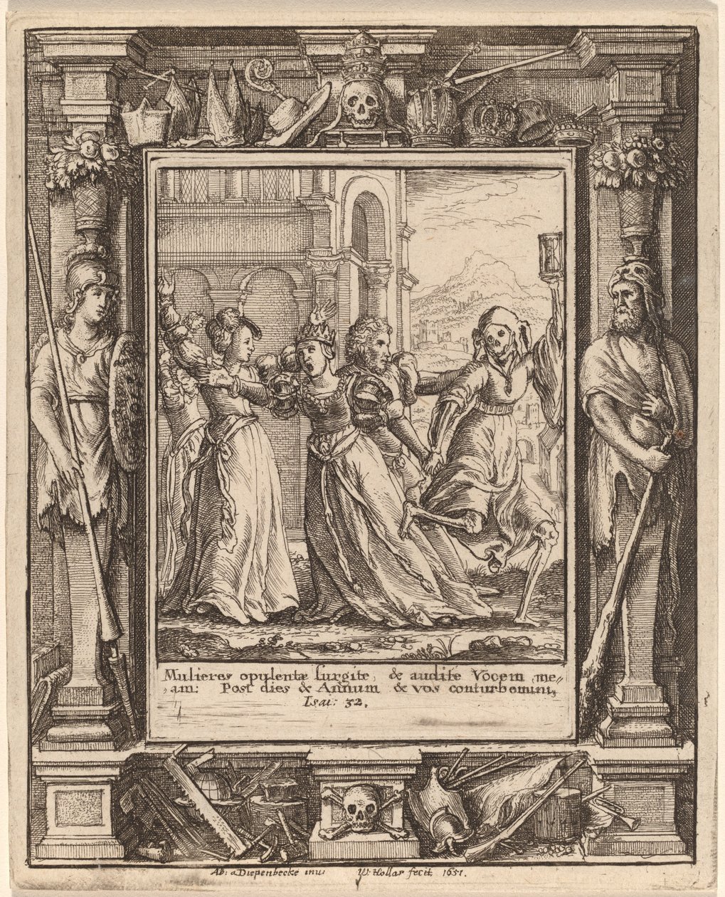 Kuningatar tekijältä Wenceslaus Hollar after Hans Holbein the Younger after Abraham van Diepenbeeck