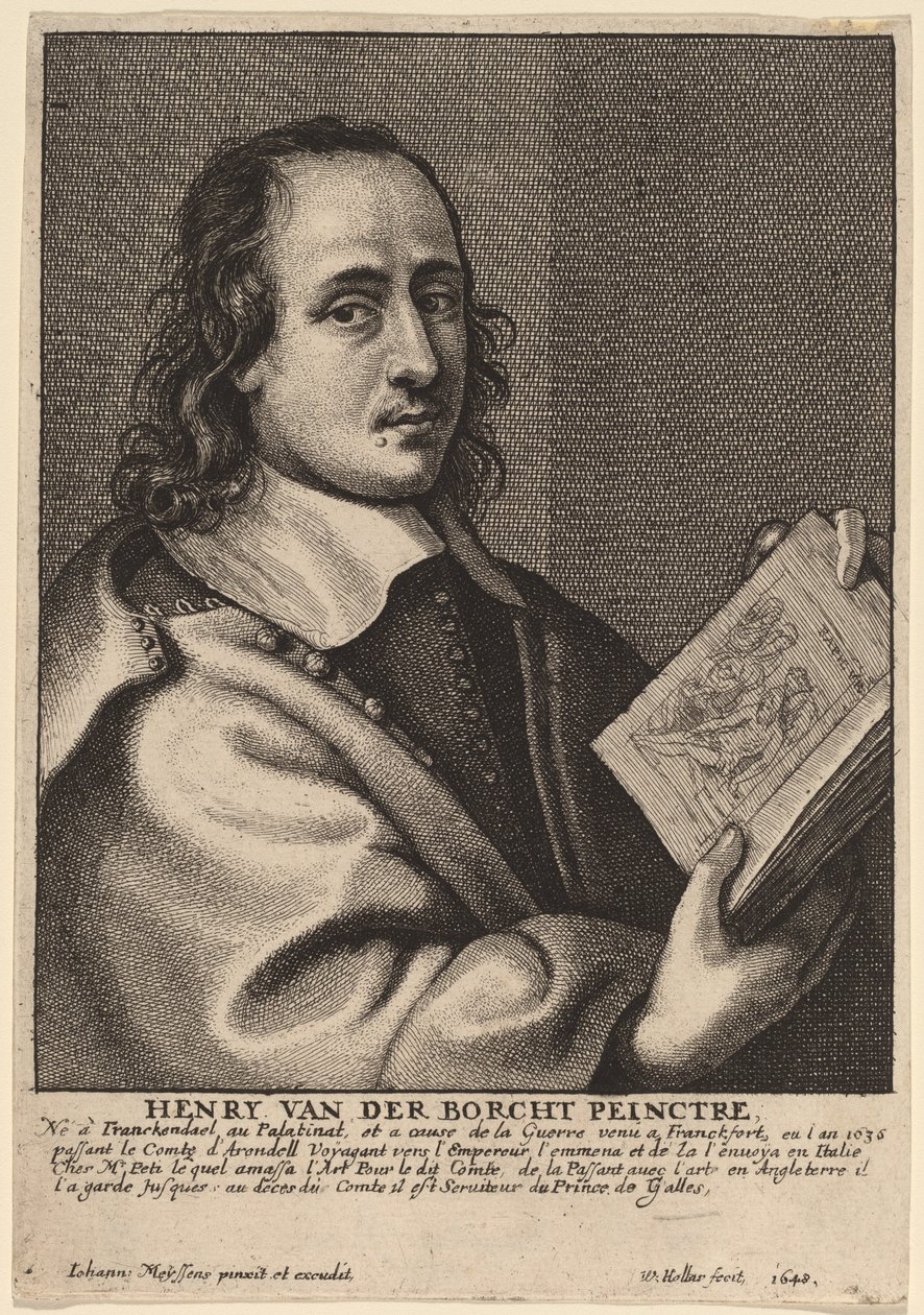 Henry van der Borcht, taidemaalari tekijältä Wenceslaus Hollar after Joannes Meyssens