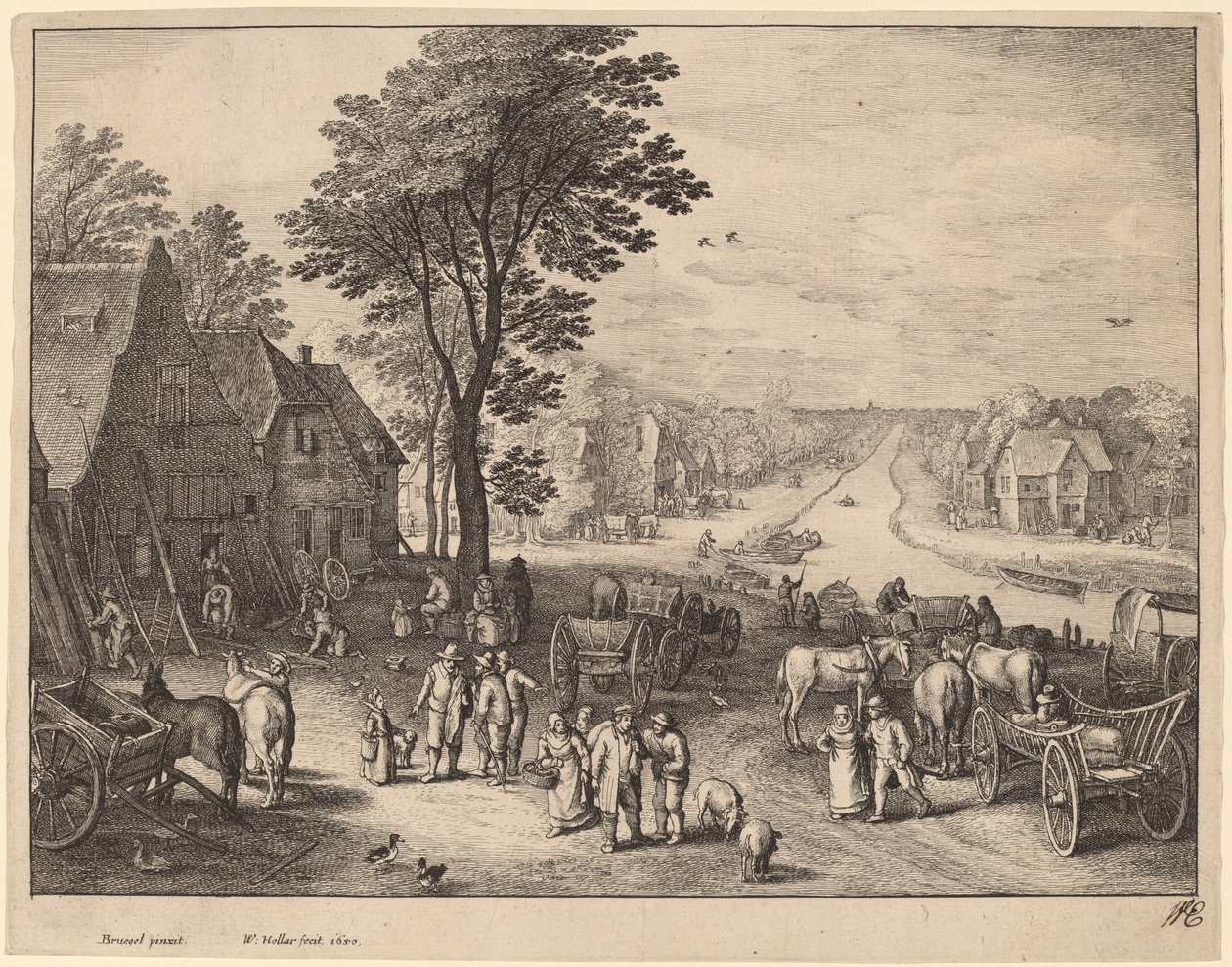 Kanava tekijältä Wenceslaus Hollar after Pieter Brueghel the Younger