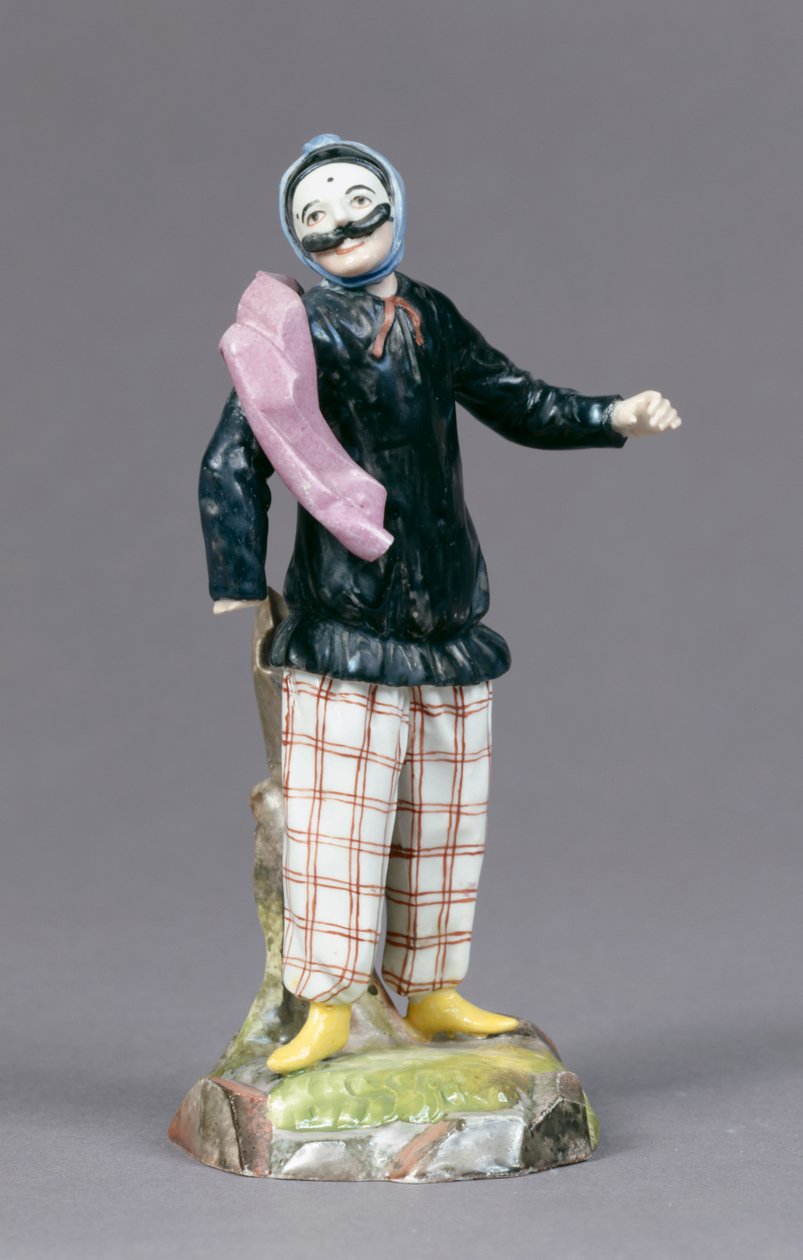 Harlekiini jalustan kanssa, ryhmästä "Commedia dell