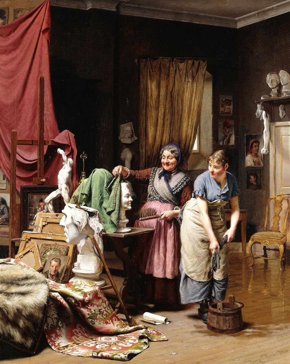 Studiossa, 1882 tekijältä Wenzel Ulrik Tornoe