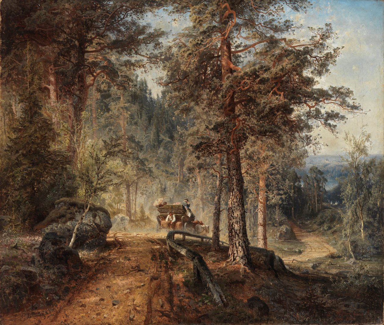 Tie Hämeessä Kuuma kesäpäivä, 1860. tekijältä Werner Holmberg