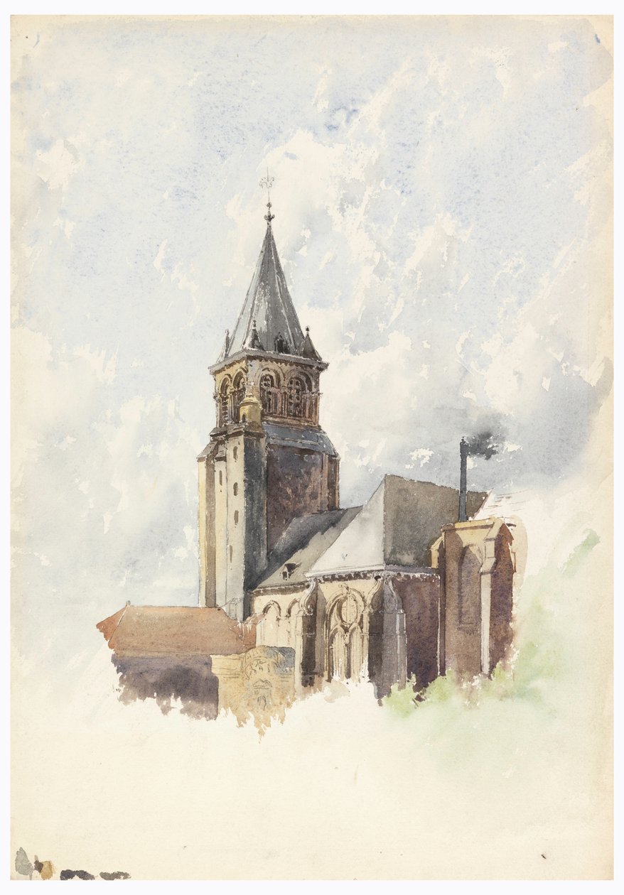 Piirros, Saint Germain-des-Prés, Pariisi, n. 1887. tekijältä Whitney Warren Jr.