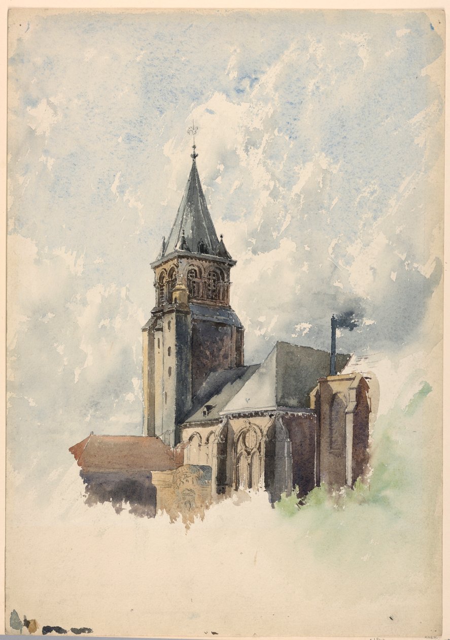 Piirros, Saint Germain-des-Prés, Pariisi, n. 1887. tekijältä Whitney Warren Jr.