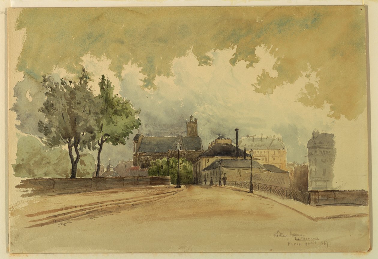 Piirros, The Marque, Pariisi, 1887. tekijältä Whitney Warren Jr.