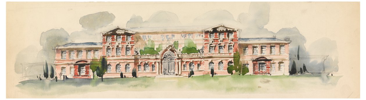 Hearst School for Girls: Päärakennuksen korkeus tekijältä Whitney Warren Jr.