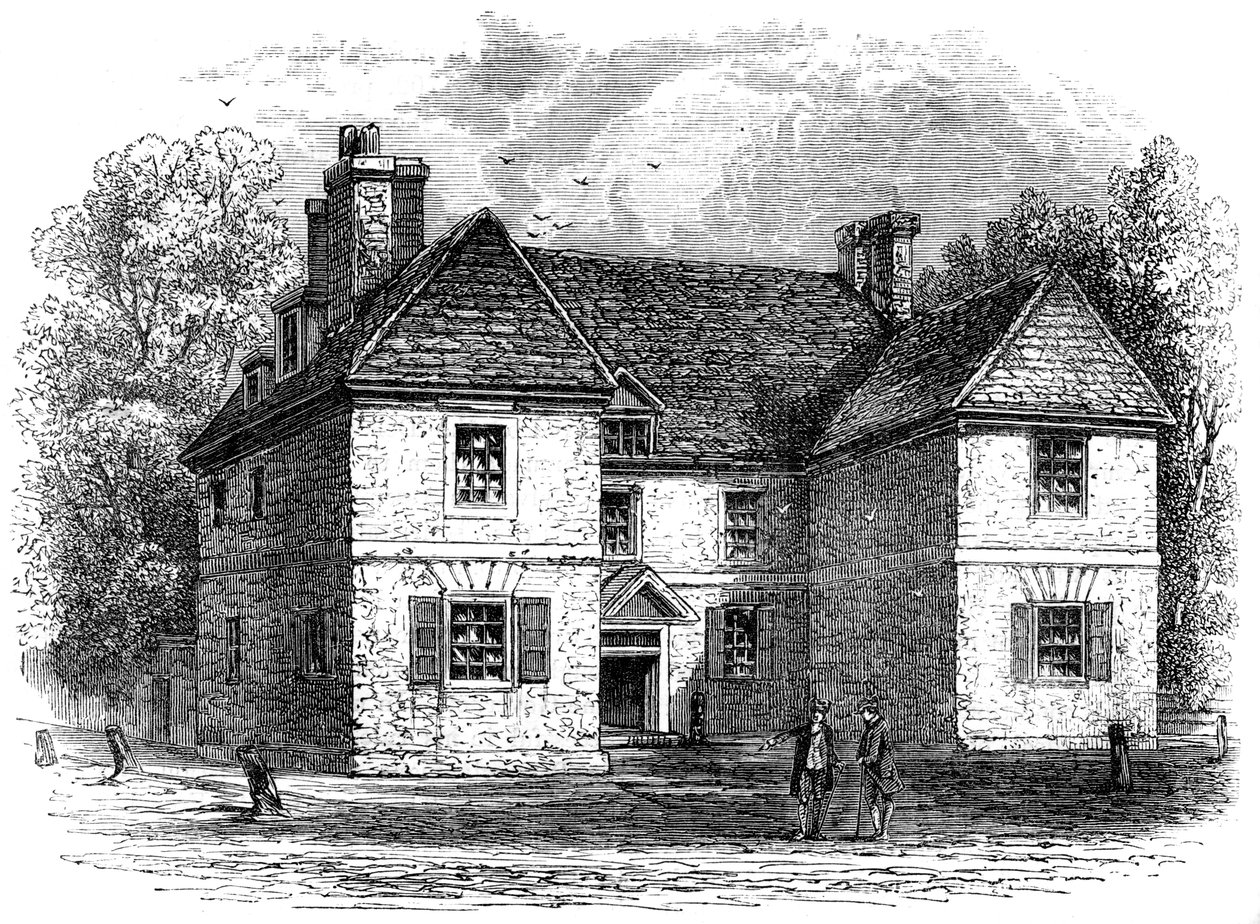 William Penns House, Philadelphia, Pennsylvania, 1600-luvun loppu - 1700-luvun alku 1880 tekijältä Whymper