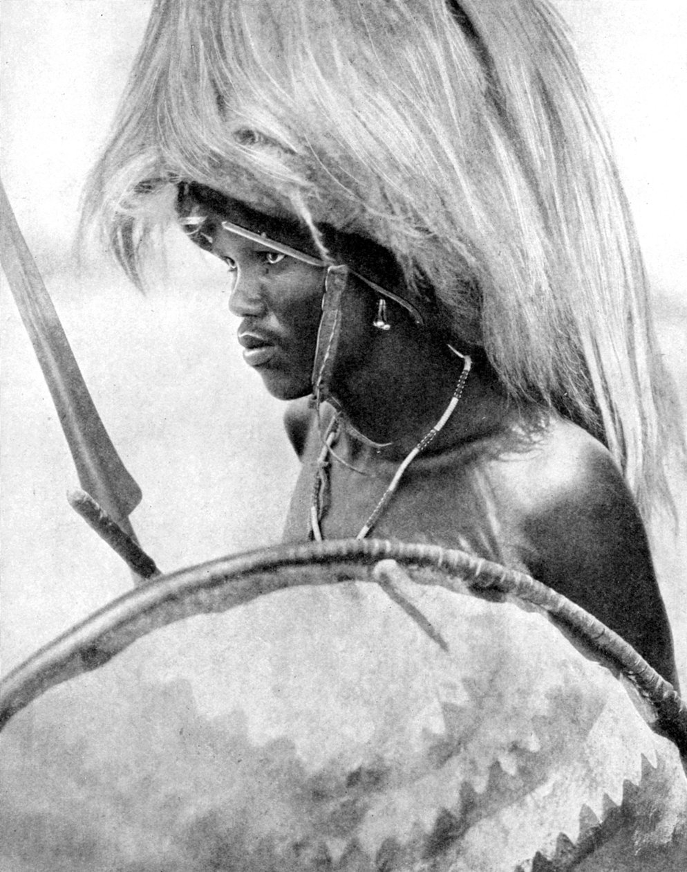 Masai-sotilas, Afrikka, 1936. tekijältä Wide World Photos