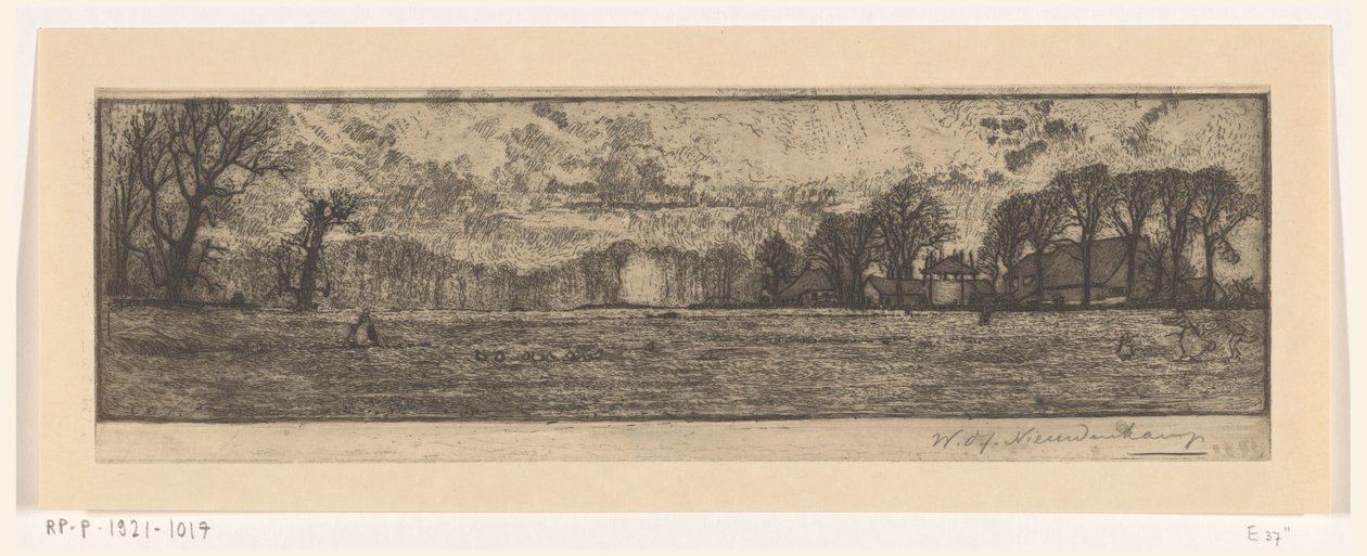 Maatila lähellä Santpoortia (alkuperäinen nimi) tekijältä Wijnand Otto Jan Nieuwenkamp (signed by artist)