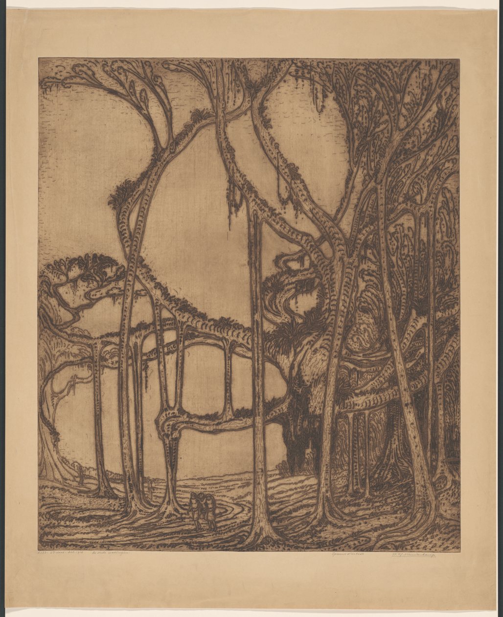 Vanha varoitus (alkuperäinen nimi esineessä) tekijältä Wijnand Otto Jan Nieuwenkamp (signed by artist)