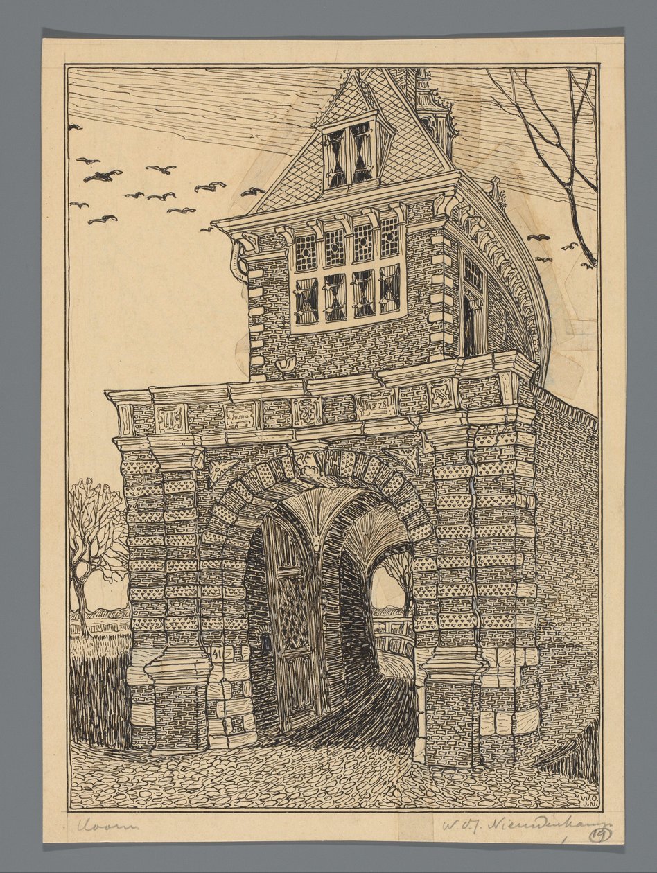 Oosterpoort Hoornissa tekijältä Wijnand Otto Jan Nieuwenkamp (signed by artist)