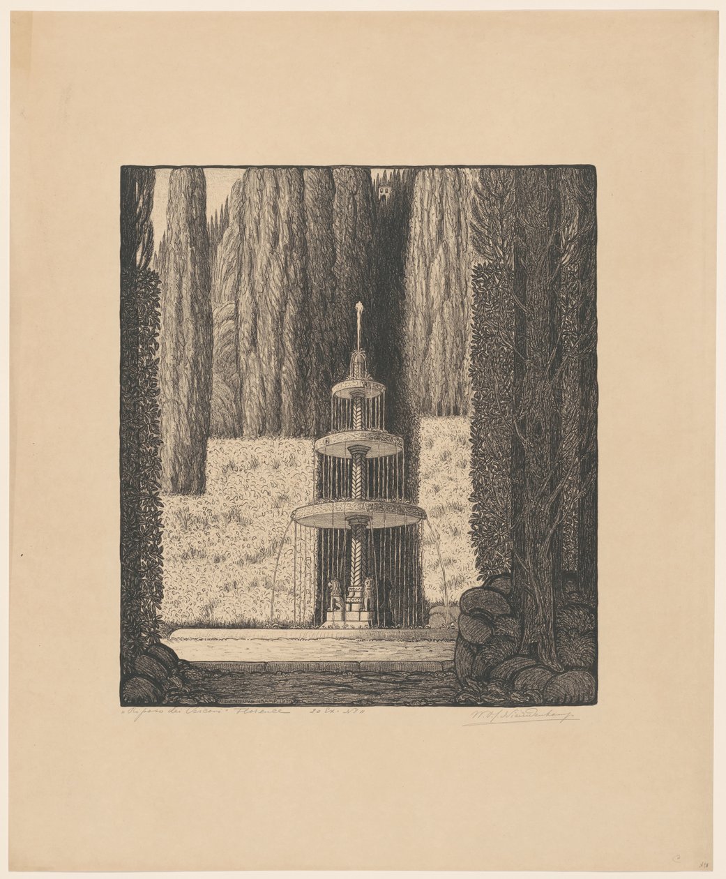 Loput piispat Firenze (alkuperäinen nimi esineessä) tekijältä Wijnand Otto Jan Nieuwenkamp (signed by artist)