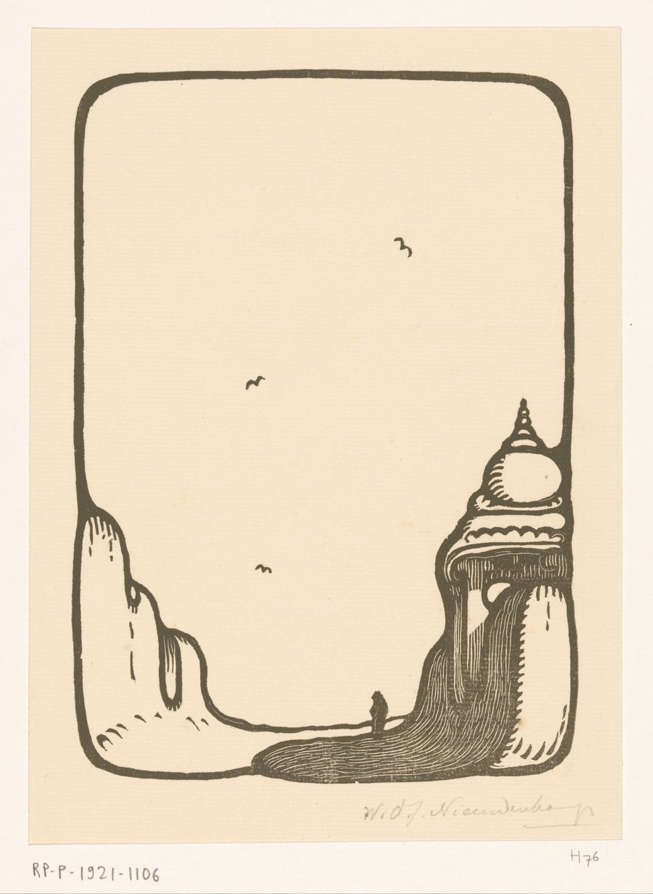Tie kohti temppelin porttia Maduraissa Temple Gate Madura (alkuperäinen nimi) tekijältä Wijnand Otto Jan Nieuwenkamp (signed by artist)