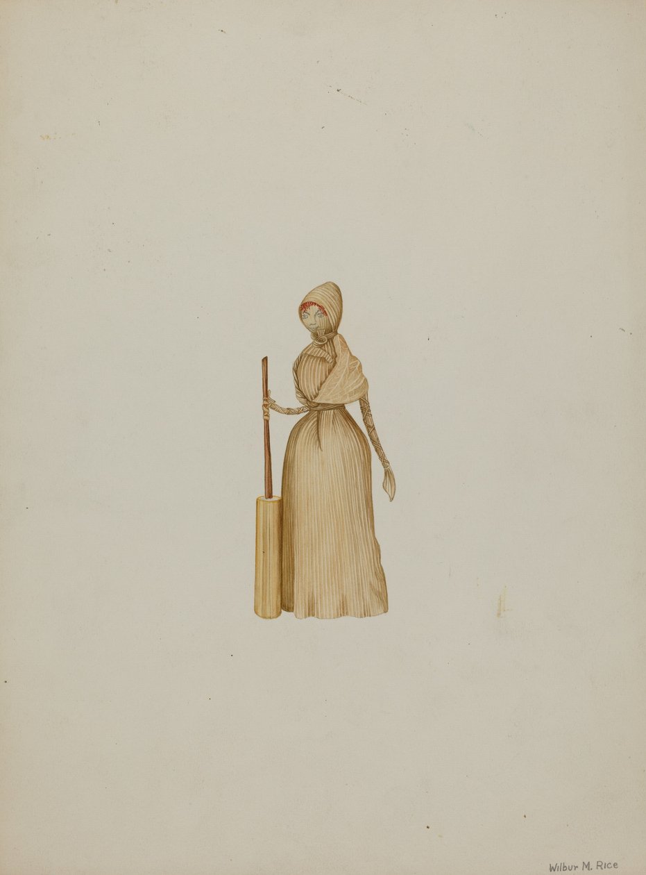 Maissinkuorinukke, c. 1941. tekijältä Wilbur M Rice