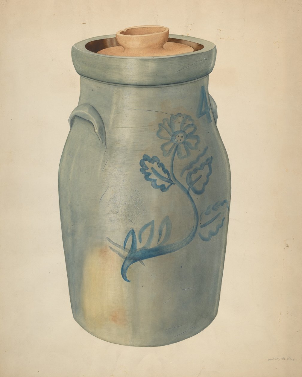 Keramiikkavoipurkki, c. 1938. tekijältä Wilbur M Rice