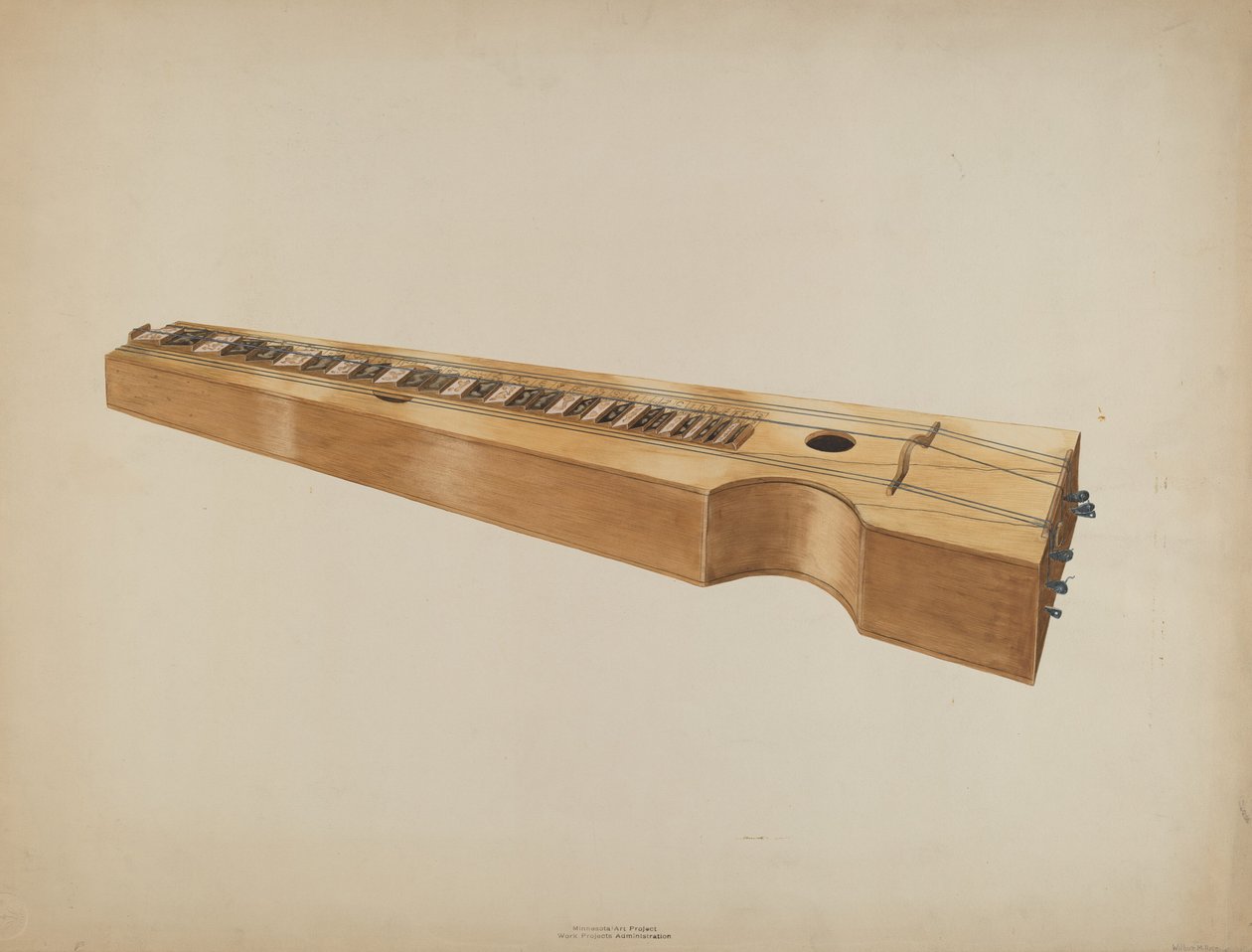 Psalmodicon, c. 1937. tekijältä Wilbur M Rice