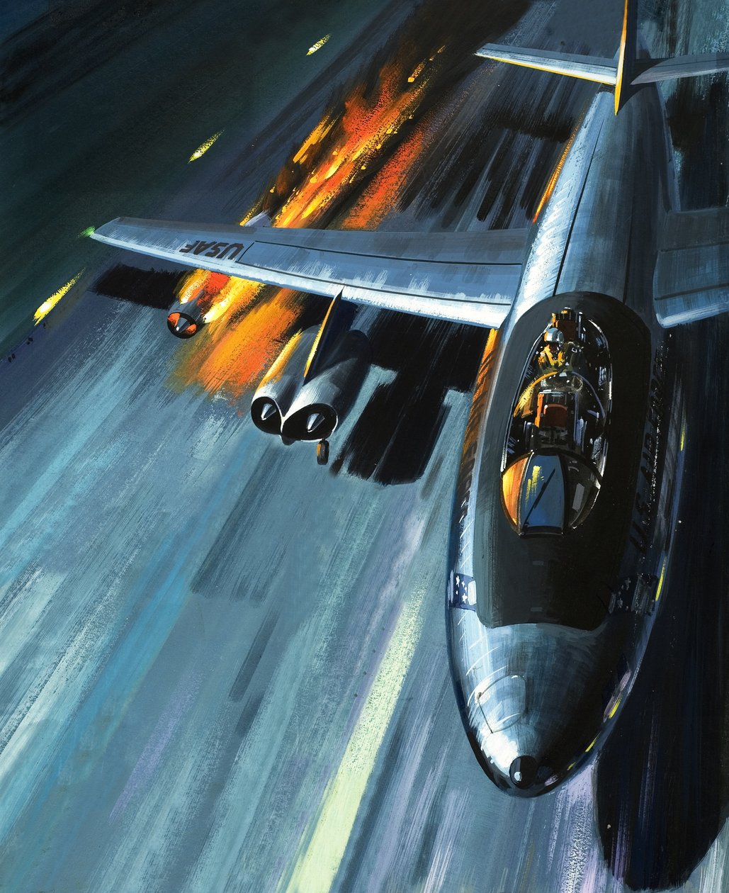 Nightmare in a Blazing Bomber, kuvitus teoksesta 
