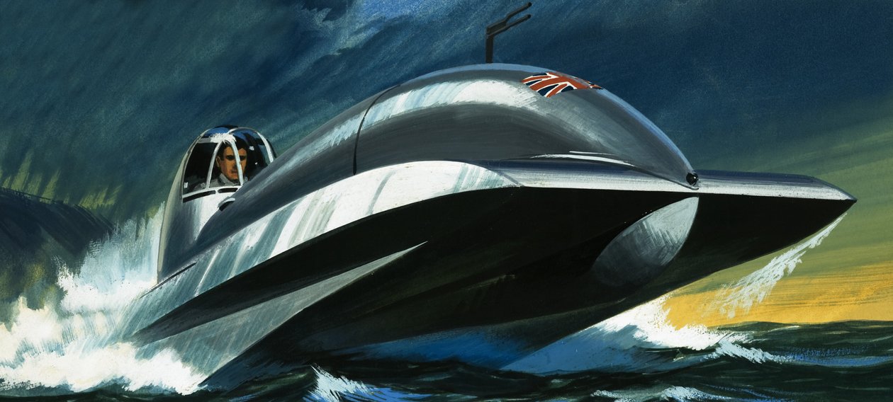 Tunnistamaton suihkumoottorivene tekijältä Wilf (20th century) Hardy