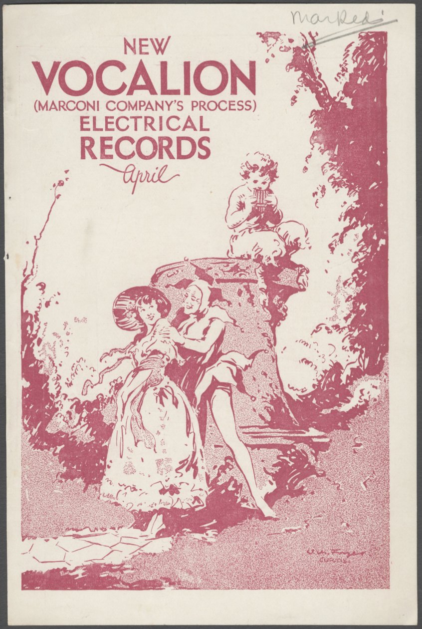 Vocalion Records Bulletin, 1920-luku tekijältä Wilfred Fryer, Curtis Advertising Agency