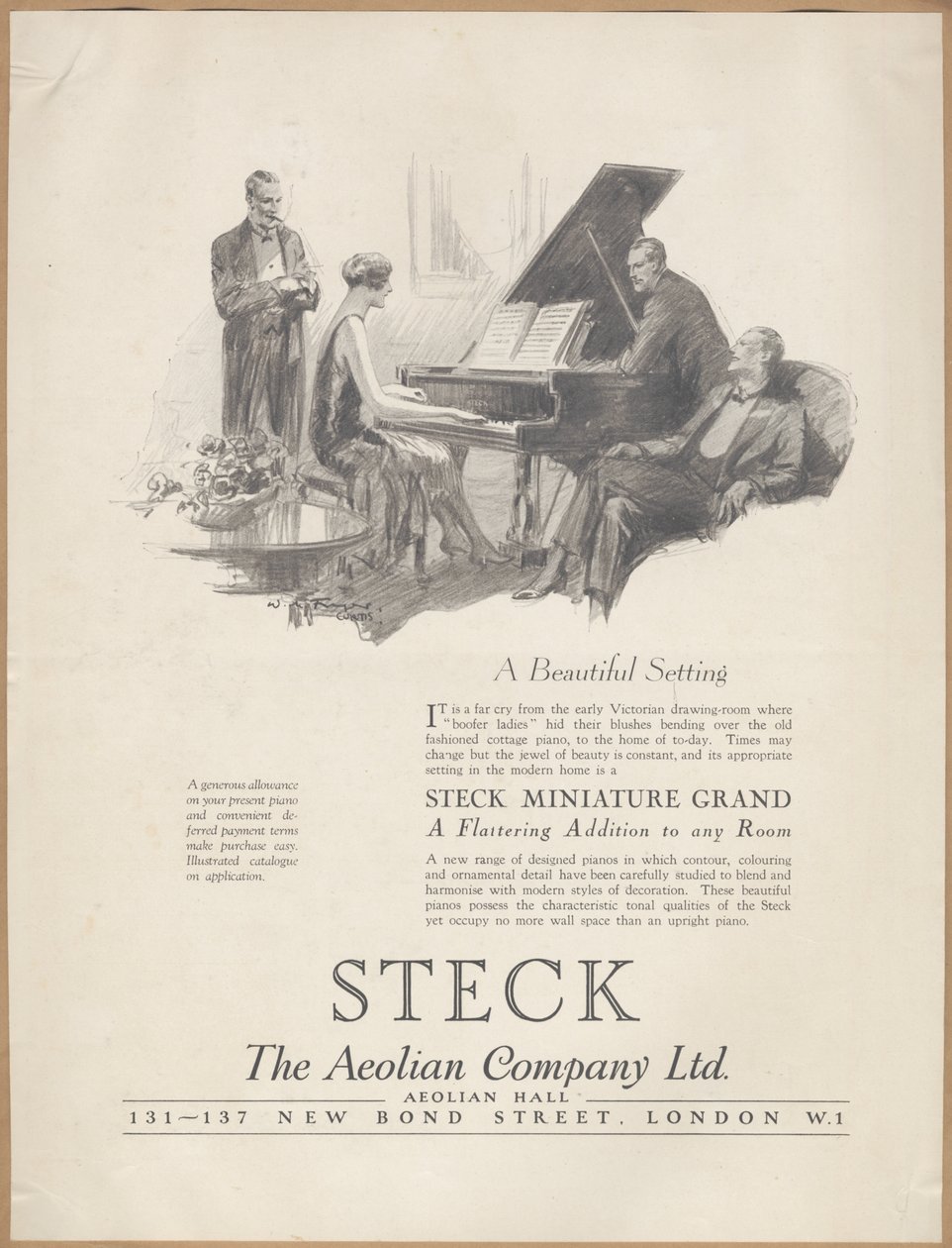 Aeolian Company Pianolas, 1920-luku tekijältä Wilfred Fryer